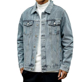 Vintage zerrissene Herren Jeansjacke